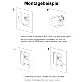 MKK-SHOP KRAL3 - Lid (200 x 250 mm, Plasterboard Hatch, 12.5 mm, Aluminium Frame), Mint Green