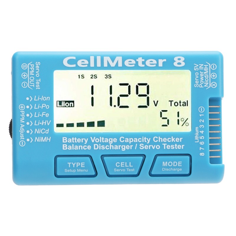 Digital Battery Capacity Checker Voltage Tester Meter for LiPo Life