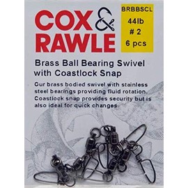 Cox and Rawle Brass Ball Bearing Swivel with Coastlock Snap: 6