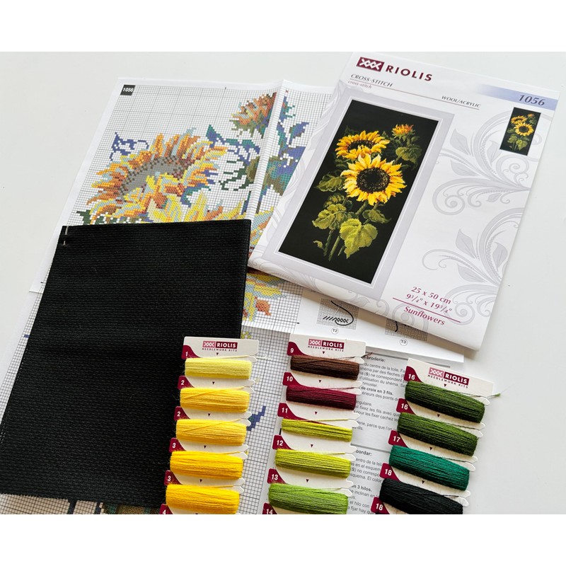 RIOLIS Sunflowers Counted Cross Stitch Kit-9.75"X19.75" 10 Count