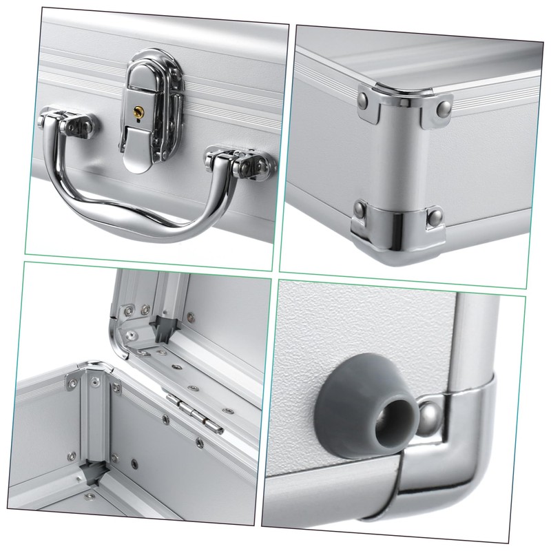OSALADI Aluminum Alloy Briefcase for Makeup Tools Storage Strong Hard