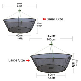 Foldable Fish Catching Net, Hand Cast Cage for Shrimp and Crab