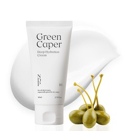 NATURAL DERMA PROJECT Crema hidratante profunda Green Caper (80 ml/2,70 fl oz) calmante, calmante, pantenol, hidratante para pieles sensibles y secas, humectante facial, NDP