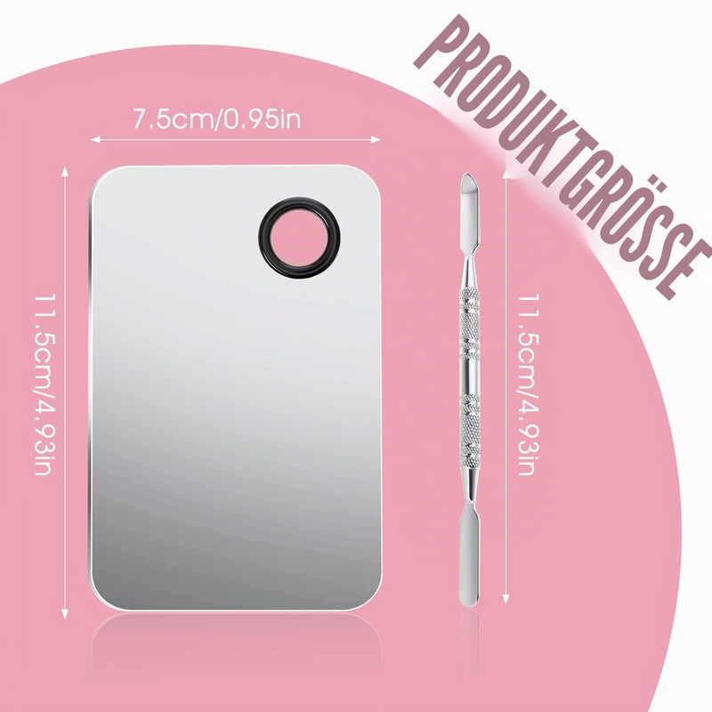 WLLHYF Stainless Steel Cosmetic Makeup Palette Makeup Mixing Palette with