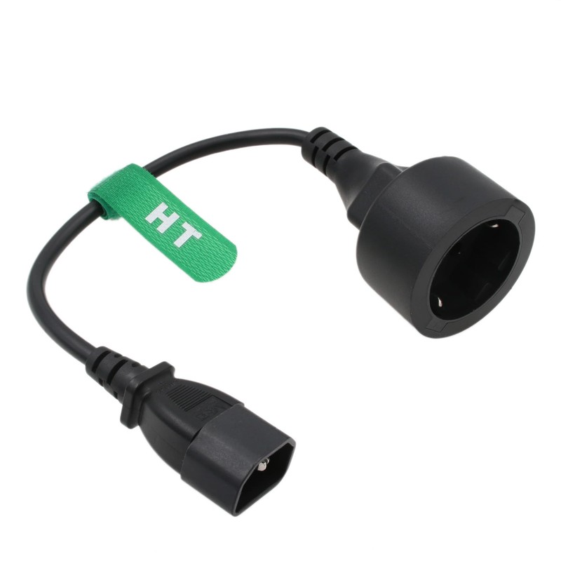 HangTon UPS PDU 10A 250V 電源コードアダプター C14 - Euro Schuko