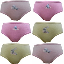 Me to You Tatty Teddy Girls 6 Pack Knickers Briefs 3-4 Years
