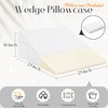 Horbaunal White Bed Wedge Pillow Cover with Zipper Design, Wedge