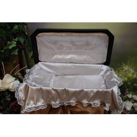 Newnak's Pet Caskets-Pet Casket Black/Silver 3 Sizes -Pet Loss Burial Memorial - USA's #1 Choice for Dogs, Cats, Animals (Deluxe)