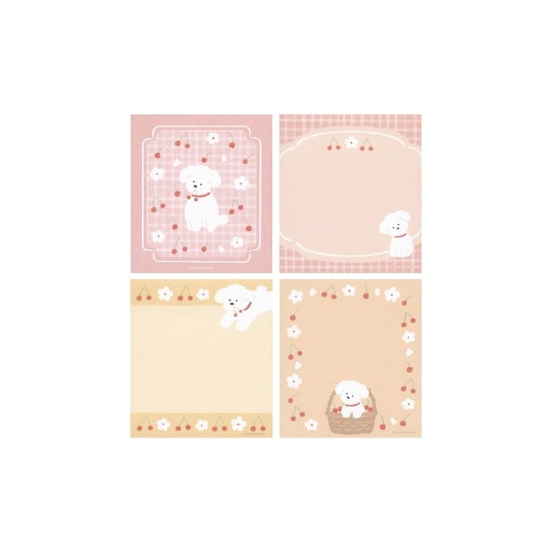 Furukawa Paperwork Memo Pad Sakura and White Dog LM388