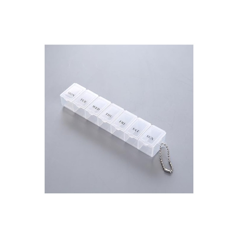 Pill Box 7 Days Transparent Organiser Box, Stylish Organiser Storage,