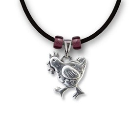 The Magic Zoo Pewter Chicken Necklace