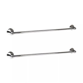 Cnx Juego De 2 Piezas De Toallero Tipo Barra, Cromado Gris