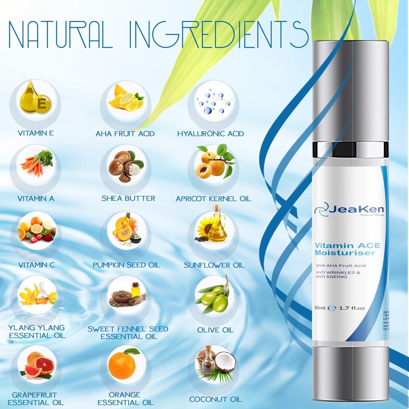 FACE MOISTURISER with Vitamins ACE- Anti Aging Face Cream with