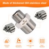 sourcing map 304 Stainless Steel Hex Nipple 3/4" NPT Male