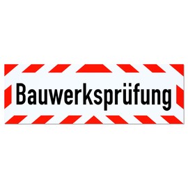 Magnetic Sign Bauwerksprüfung | Magnetic Sign | Various Sizes Available (45 x 15 cm)