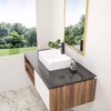 Rectangular Vessel Sink - Beslend 19”x15” White Modern Ceramic Porcelain
