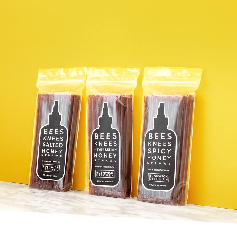 Bushwick Kitchen Bees Knees Salted Honey Sticks, Wildflower Honey Straws