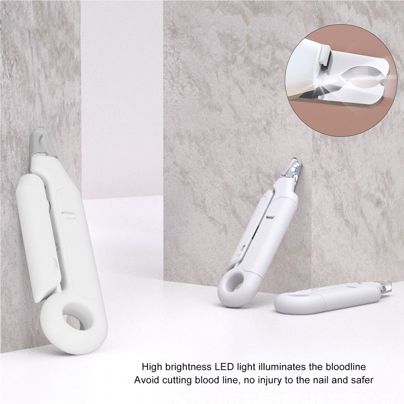 Pet Nail Clipper LED Light Safety Lock Ergonomic Dog Cat