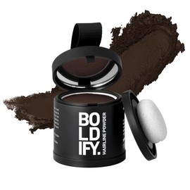 BOLDIFY Hairline Powder (LARGE, 10g) - Root Touch Up Hair Color for Gray Coverage - Bald Spot Concealing Hair Powder for Women & Men - 24-Hour Stain-Proof - Hazel Brown