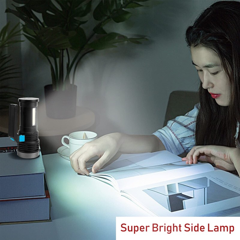 Wrrozz LED Flashlight High Lumens USB Rechargeable Flashlight for Camping,