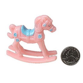 12 Plastic Rocking Horses Baby Shower or Birthday Favor - Pink