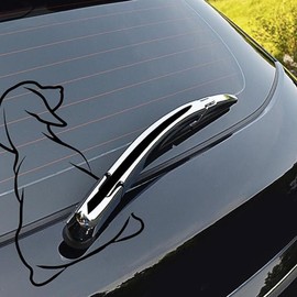 Black Dog Moving Tail Wiper Sticker,Waterproof Rear Windshield Wiper Decal,Cartoon Funny Stickers for Car Window Laptop Decoration Automotive Exterior Accessories(ZS471)