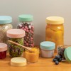 Yodecy 8 Pack Plastic Regular Mouth Mason Jar Lids, Plastic