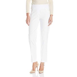 Ruby Rd. Women's Pull-on Solar Millennium Tech Super Stretch Pant, White, 14