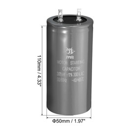 PATIKIL Motor Start Capacitor, 2 Pcs 300uf 300V 50/60Hz CD60 Running Capacitor Starting Capacitor for Air Conditioners, Electric Motor Starts Running