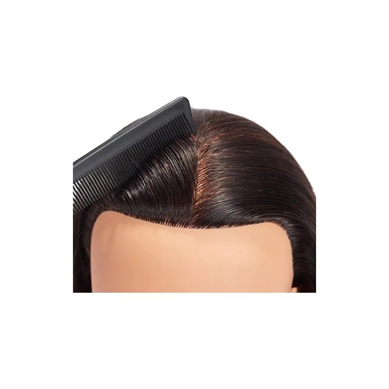 Training Head Maniqui Cabeza Cabello Natural #2 Negro. 66 Cm