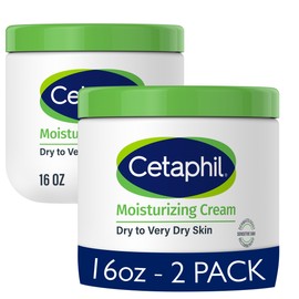 Cetaphil Cetaphil Face & Body Moisturizer, Hydrating Moisturizing Cream for Dry to Very Dry, Sensitive Skin, NEW 16 oz 2 Pack, Fragrance Free, Non-Comedogenic, Non-Greasy