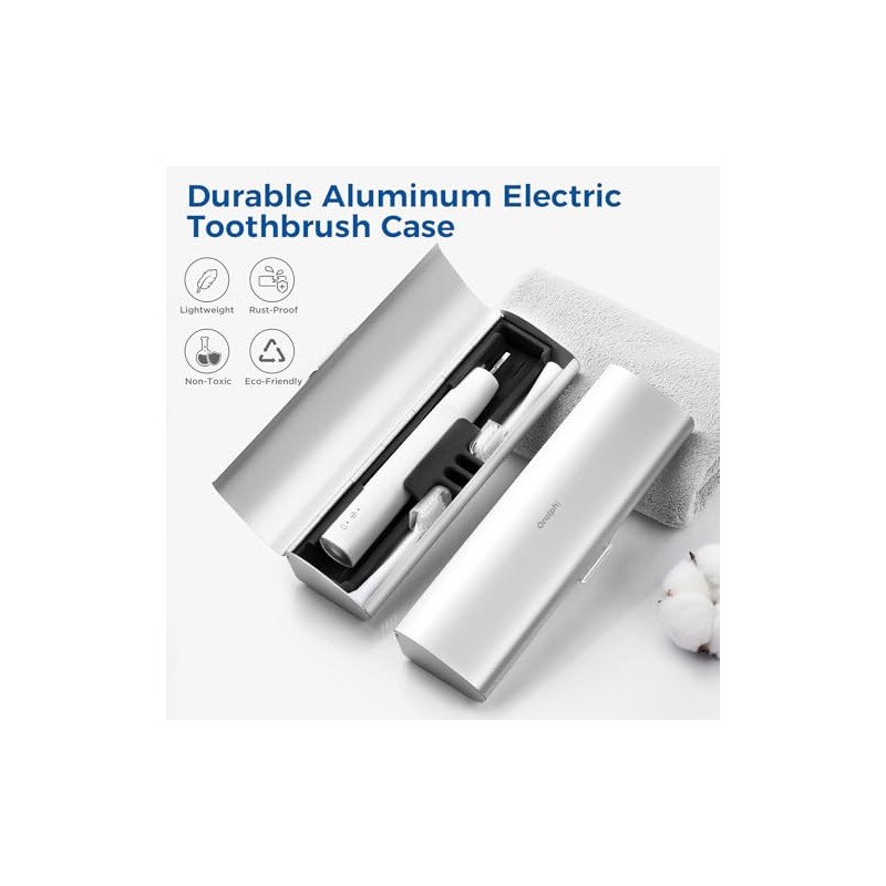 Estuche de viaje para cepillo de dientes eléctrico, plata, 1