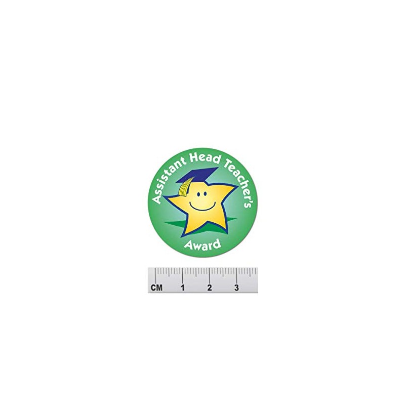 Cute Star stickers with an 'Assistant head teacher's award' Message