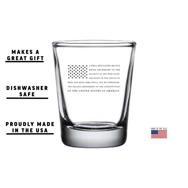 Rogue River Tactical USA Flag 2nd Amendment Shot Glass Gift