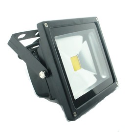 QUANS 20W 12V 24V AC DC Ultra Bright White LED Security Wash Flood Light Floodlight Lamp High Power Black Case Waterproof IP65 Superbright (Warm White), 12-24V Input Low Voltage