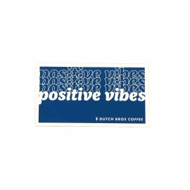 Dutch Bros Coffee Sticker Positive Vibes Blue White Repeat Windmill May 2020