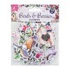 Little Birdie Ephemera Glittered Embellishments 70pcs - Birds & Berries