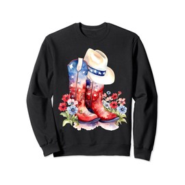 American Boots and USA Hat Design Sweatshirt