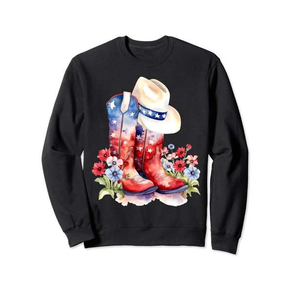 American Boots and USA Hat Design Sweatshirt
