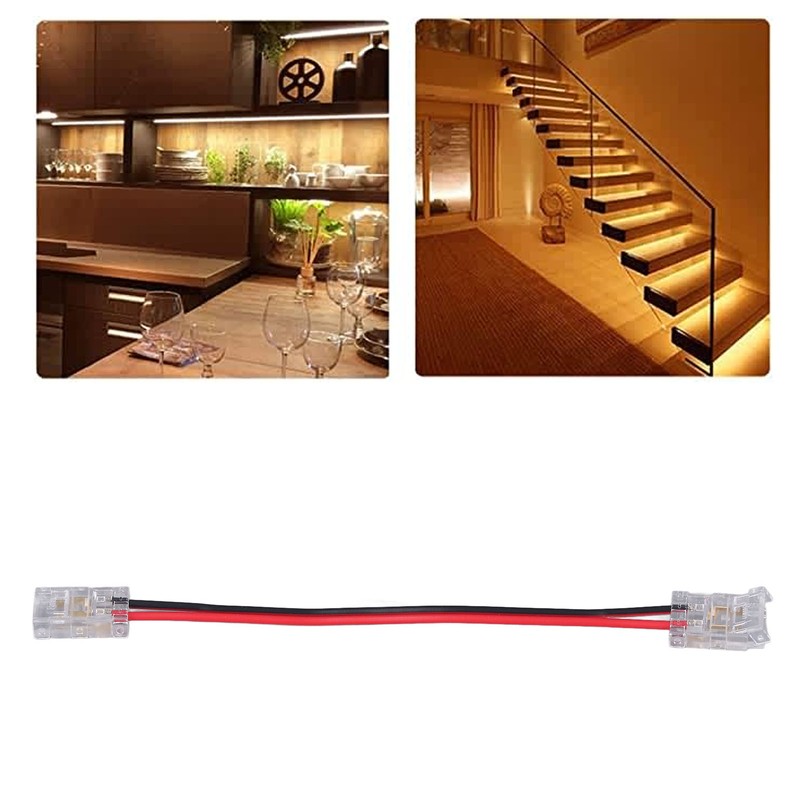 10pcs COB Strip Light Connector Professional Double Head 8mm 2