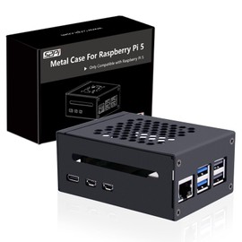 GeeekPi Metal Case for Raspberry Pi 5, PCIe M.2 NVMe SSD Shield Top Support X1001 / X1003 / X1000 / N04 / N05 & Raspberry Pi 5 Active Cooler