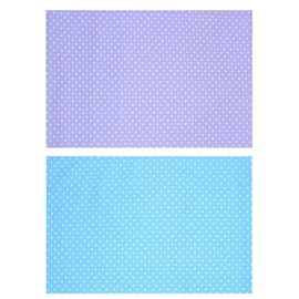 miwaki Placemat, Fabric Placemat, For Children, Girls, Kindergarten, Nursery School, Set of 2, Simple, Name Tag, Dull Color, Motif, Polka Dot, Purple, Light Blue, S