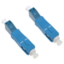 Lind Kitchen 2PCS Fiber Optic Adapter SC Male to LC Female Connector Single Mode 9/125um SC/UPC Male to LC/UPC Female Hybrid Optical Fiber Adapter Connector for Optical Power Meter