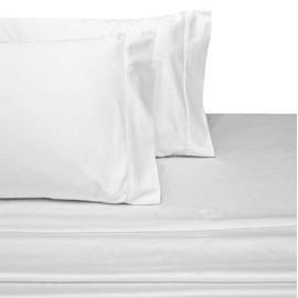 Royal Hotel Bedding Solid White 4pc Queen Waterbed-Sheets 100% Brushed Microfiber, Sateen Solid Sheet Set