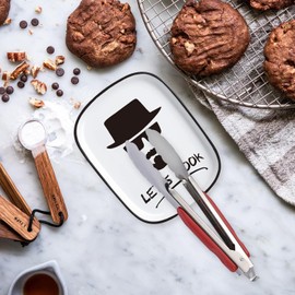 Let's Cook Ceramic Spoon Rest for Kitchen Stove, Heat Resistant Large Spoon Holder for Kitchen Counter Cooking Utensil Rest Chef New House Housewarming Farmhouse Gifts