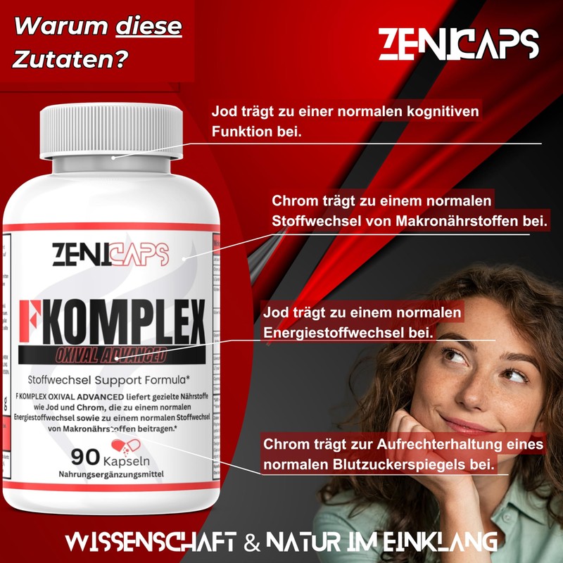 ZENICAPS F Komplex OXIVAL ADVANCED Original Capsules Metabolism FComplex Support