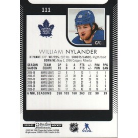 2021-22 O-Pee-Chee Platinum Hockey #111 William Nylander Hockey Card Toronto