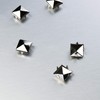 Beautyflier 100Pcs 10MM Square Pyramid Studs Silver 4 Prongs Nailhead