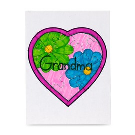 Hygloss Products - Blank Heart Puzzle for Decorating, Jigsaw Activity, Use As Party Favors, DIY Invites and More - White, Sturdy – 6 x 8 Inches, 8 Pieces, 24 Puzzles