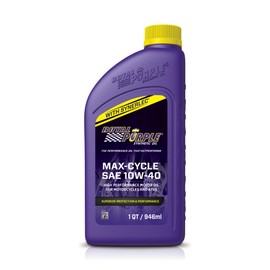 Royal Purple 01315 Max Cycle 10W-40 High Performance Synthetic Motorcycle Oil, 1 Quart (32 Ounces)